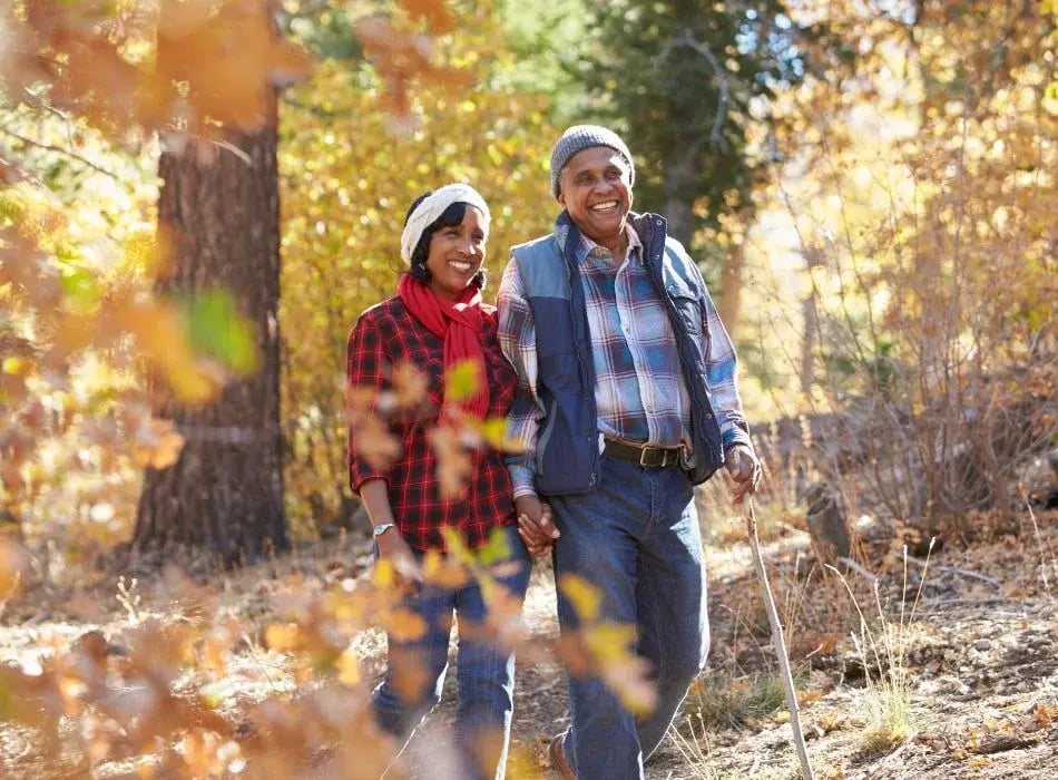 older couple taking a walk