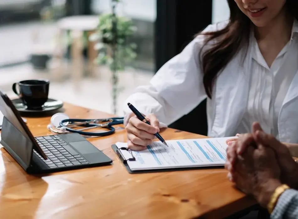 woman at desk