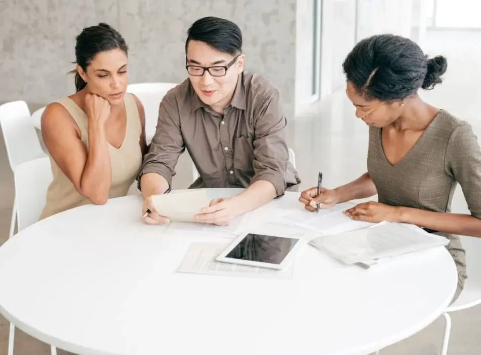 health insurance agent with couple