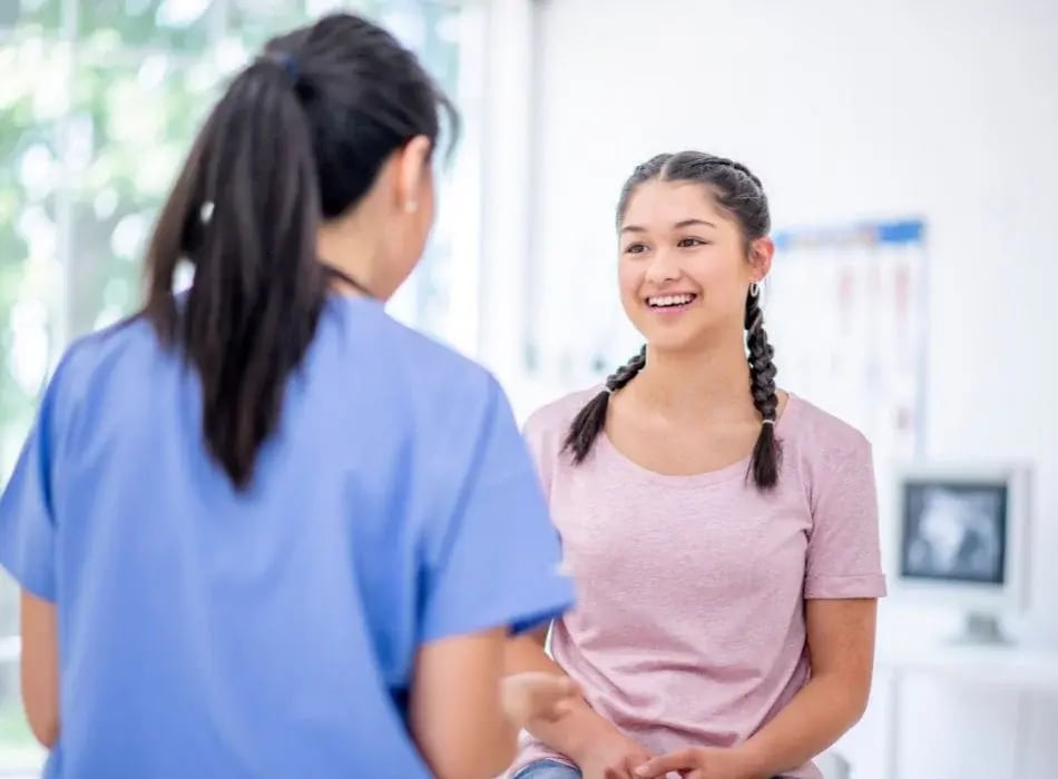 female doctor and patient