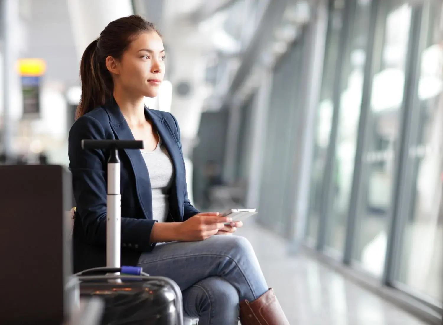 woman at airport